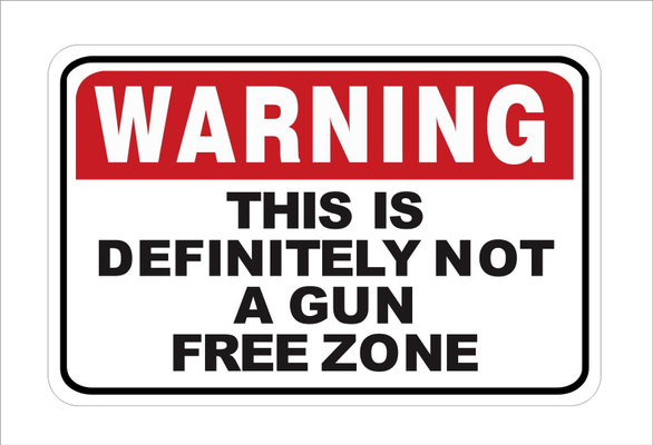 WARNING this is definitely not a Gun Free Zone 3M HARD Hat Car Decal Sticker RAC 