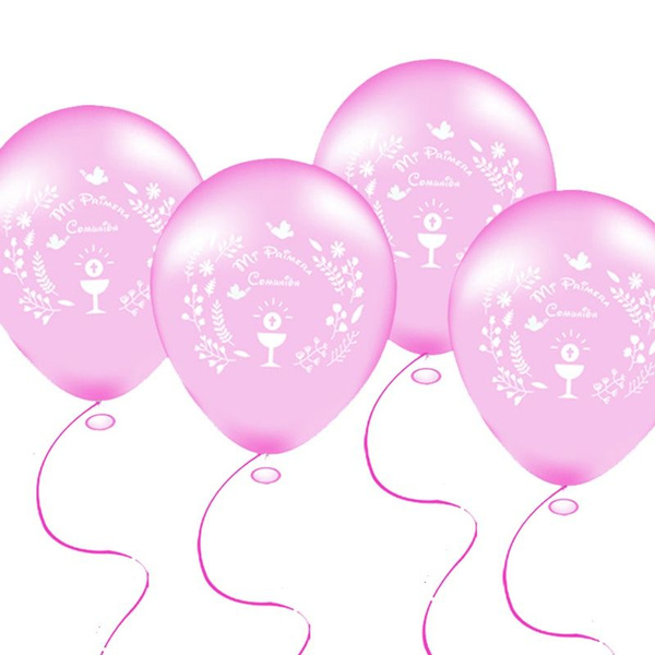 40 x PINK FIRST HOLY COMMUNION 12" HELIUM BALLOONS PARTY DECORATIONS PA