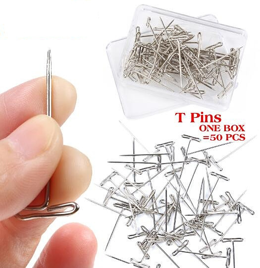 T Pins for Wig on Foam Head Style T Pin Needle Hair Salon Styling Tools