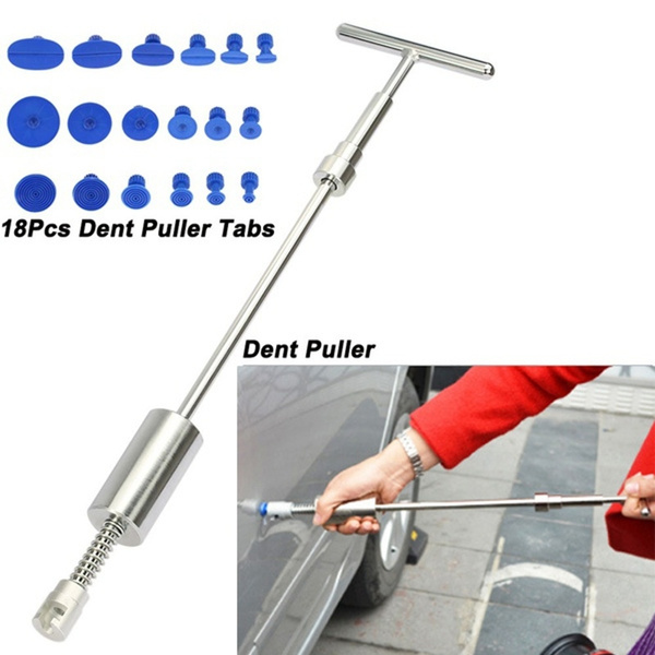 1 Set Paintless Dent Repair Hail Removal T Bar Slide Hammer + 18pcs ...