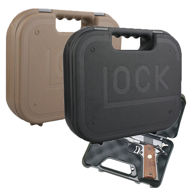 Outdoor Storage Box For GLOCK ABS Pistol Case Suitcase Protector Padded Foam 