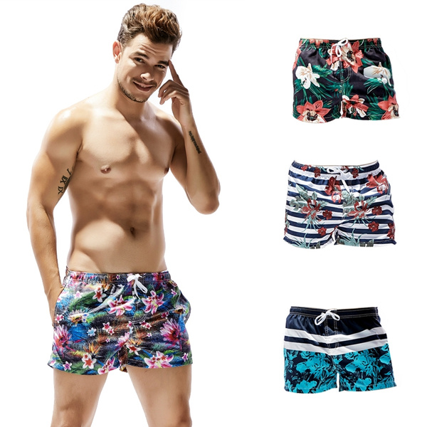 mens floral bathing suit