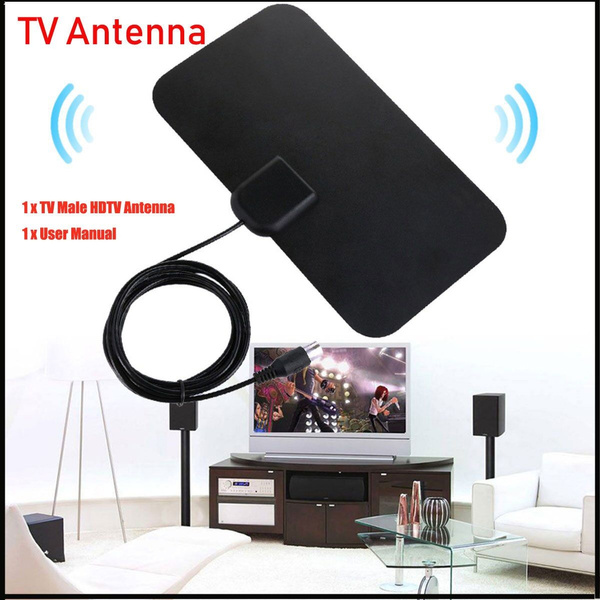 TV Antenna HDTV Flat HD Digital Indoor Amplified 50-Mile Range TVFox ...