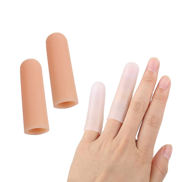 povihome 10 Pack Finger Sleeve Protector Silicone Thumb Protector for  Arthritis Basketball Mallet Finger Trigger Finger Corn Blister