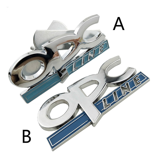 2 X OPC Badges Chrome Corsa Astra Hayon Coffre avant Calandre Opel Badge