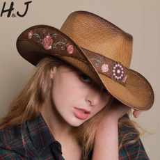 Summer, Fashion, embroideryhat, Cowboy