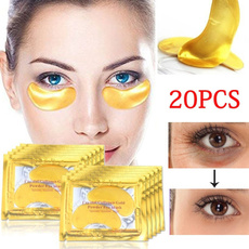 10Pcs/5Pair Natural Crystal Collagen Gold Powder Eye Mask Anti-Aging Anti-puffiness Dark Circle Anti Wrinkle Eyes Care Skin Care