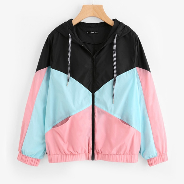 multicolor windbreaker jacket