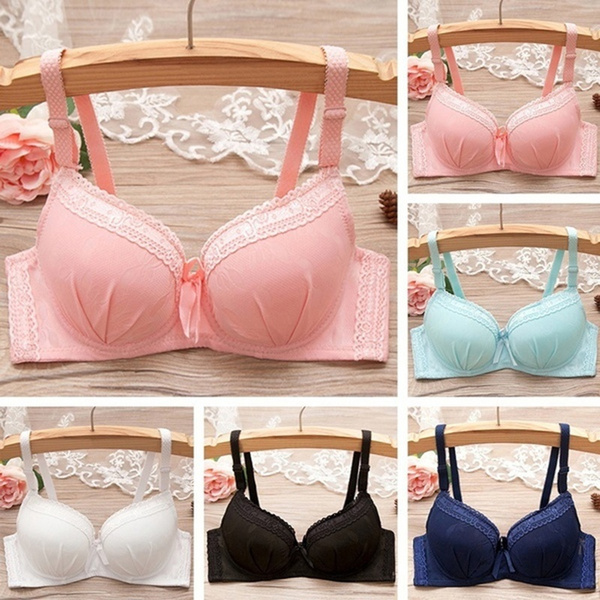 Women Young Teenagers Girl Bra Lace Underwear Push Up Padded Bras