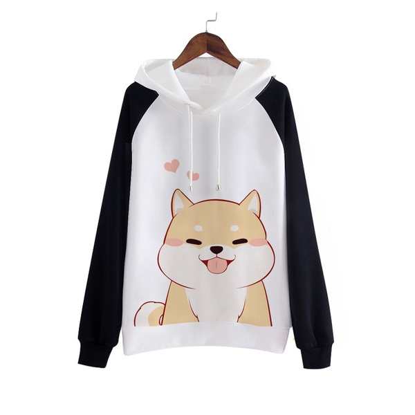 Nye japanske Doge Kawaii Muco sweatshirts Pullovere Harajuku frakke tøj søde kvinder Unisex tegneserie Wish