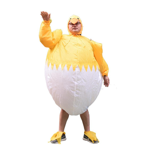 Inflatable Chicken Costume Rooster Fancy Dress for Adult Halloween Cosplay Party 
