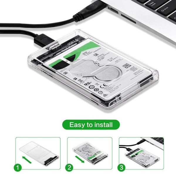 USB 3.0 2.5Inch SATA Hard Drive Enclosure Caddy Case For External HDD/SSD