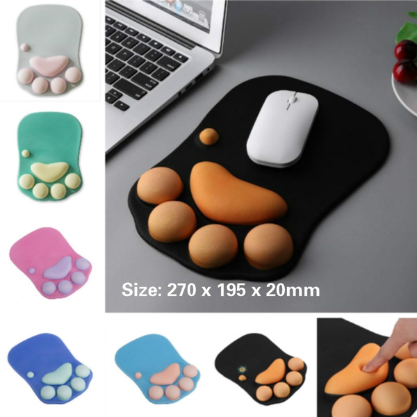 3D Mouse Pad Anime Silicone Cat Paw Mouse Pad Wrist Rest Support Memory  Foam Mat 