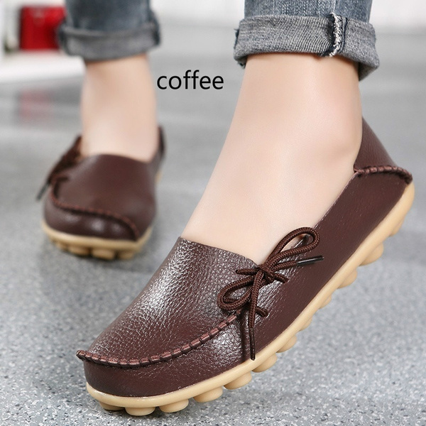 large size womens flat shoes