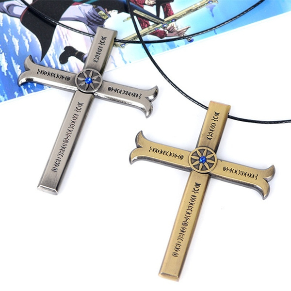 Dracule Mihawk Necklace  Cross Pendant From One Piece