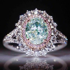 pink, Sterling, DIAMOND, wedding ring