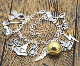 Charm Bracelet, Charm Jewelry, Jewelry, golden