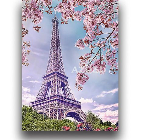 7 Size 5D DIY Diamond Painting Paris Tower Diamond Embroidery Landscape ...