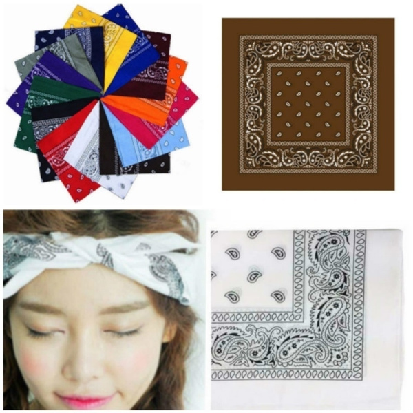 Bandana Paisley Giallo Neon - Foulard In Cotone Per Biker, Testa O Polso