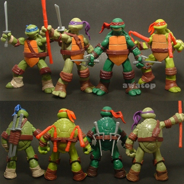 4-Piece Lot TMNT Teenage Mutant Ninja Turtles Action Figures