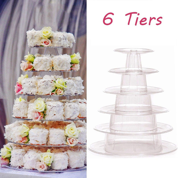 6 Tiers Macaron Tower Cakes Display Cake Stand Birthday Party