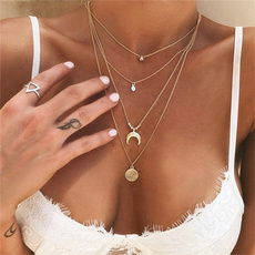 crescentnecklace, Woman, Jewelry, Chain