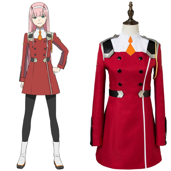 Headwear DARLING in the FRANXX 02 ZERO TWO Outfit Uniform Cosplay Costume