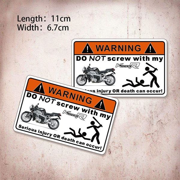 Warning Stickers for BMW K1200R Stickers Printed Funny Decals Warning Signs  Labels Sheet | Wish