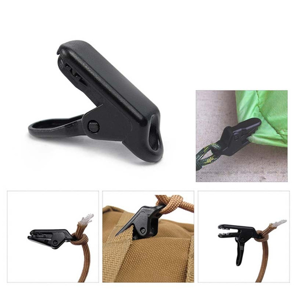 New 12pc Tarp Clips Snap Hangers Awning Clamp Set Survival Emergency 