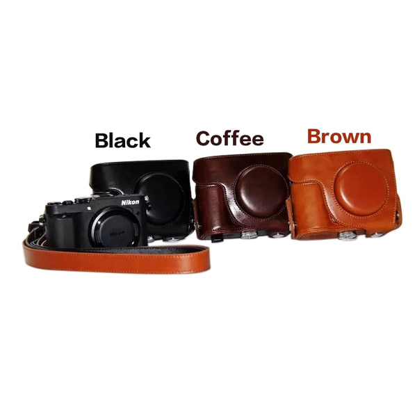 Digital Camera Case Bag PU Leather Case Cover for Nikon COOLPIX P7700