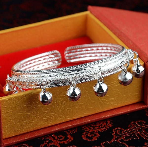 Fashion Accessories 925 Sterling Silver Eight Bells Bracelets Wish