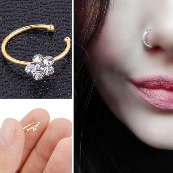 nose ring with rhinestone