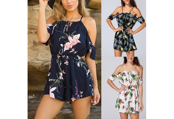 Flower Printed Casual Short Jumpsuit Summer Party Playsuit – Loving Lane Co