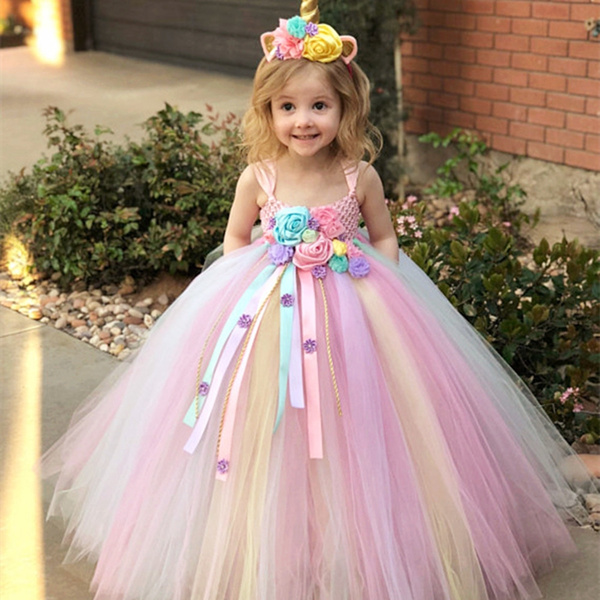 Unicorn flower 2024 girl dresses