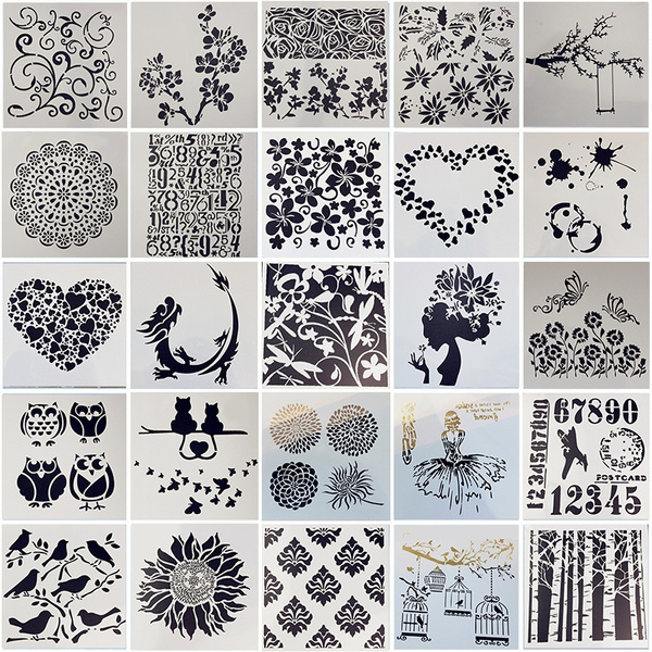 DIY Craft Layering Stencils Wall Painting Scrapbooking Embossing Template Cool 