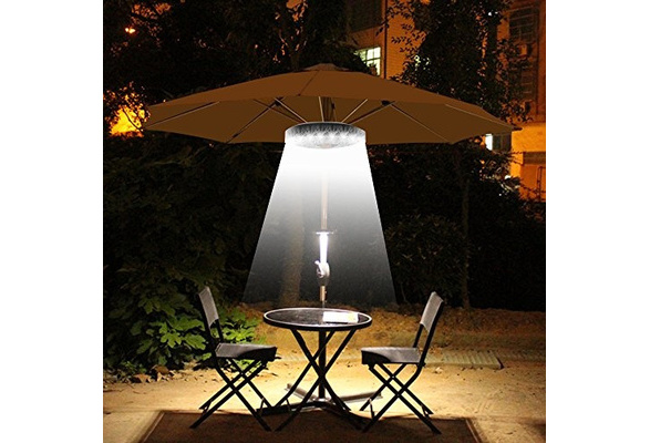 Oyoco Patio Umbrella Light 3 Brightness Modes Cordless 28 Led Lights At 200 Lumens 4 X Aa Battery Operated Umbrella Pole Light For Patio Umbrellas Camping Tents Or Outdoor Use Black Wish