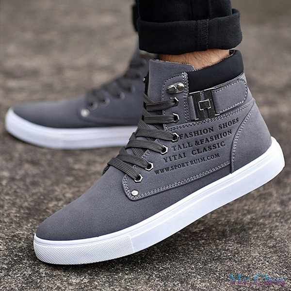 Mr.Choc Mens Shoes New Arrival Retro Style Casual High Top Sneakers ...