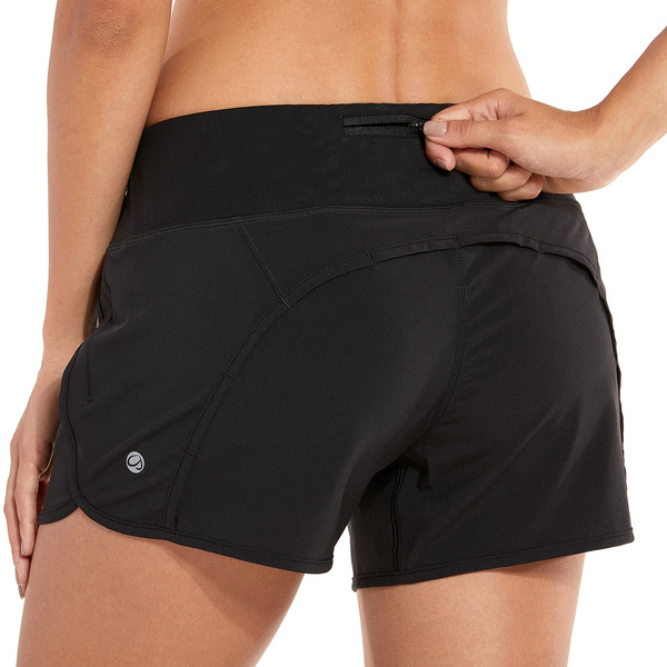 CRZ YOGA Women's Workout Sports Running Active Shorts with Zip