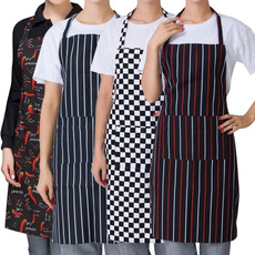 Womens Mens Cooking Chef Kitchen Restaurant Bib Apron Dress with 2 Pockets