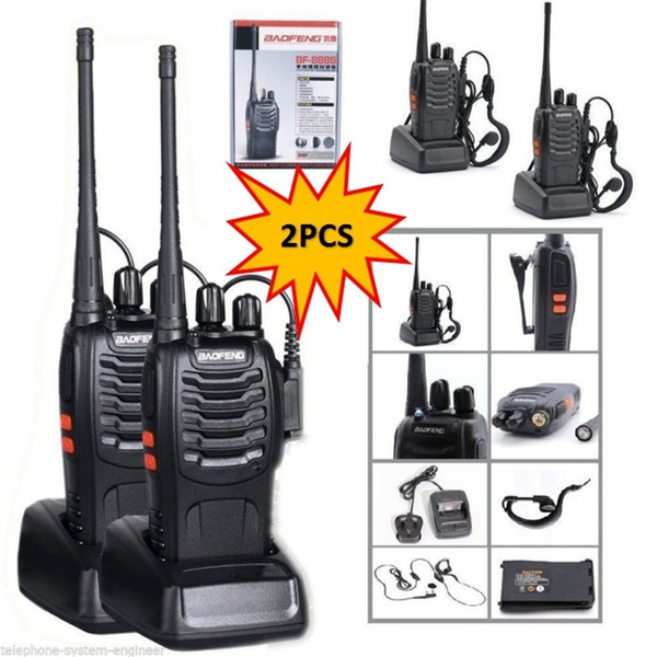 Good 2pcs Walkie Talkie Radio BaoFeng 5W Portable Ham CB Radio Two Way ...