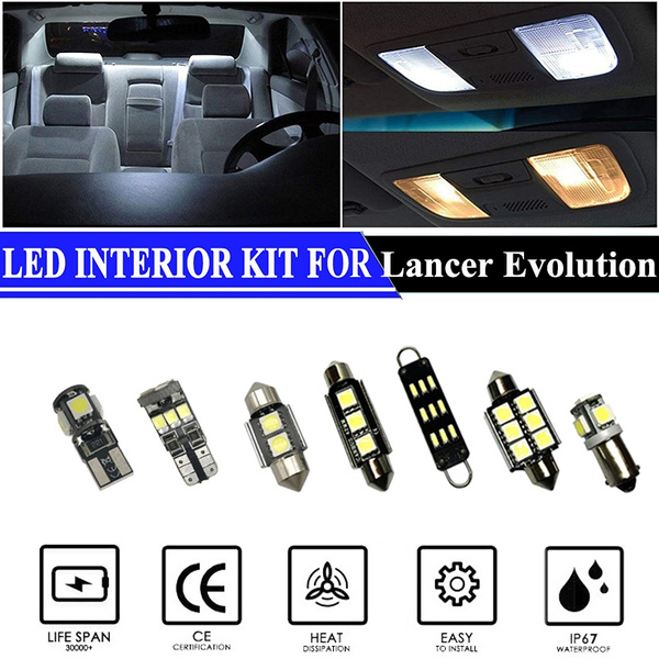 Led Interior Lights Accessories Replacement Package Kit For 2007 2019 Mitsubishi Lancer Evolution Evo X 6 Pieces Wish 2019 Mitsubishi Lancer Evolution Evo