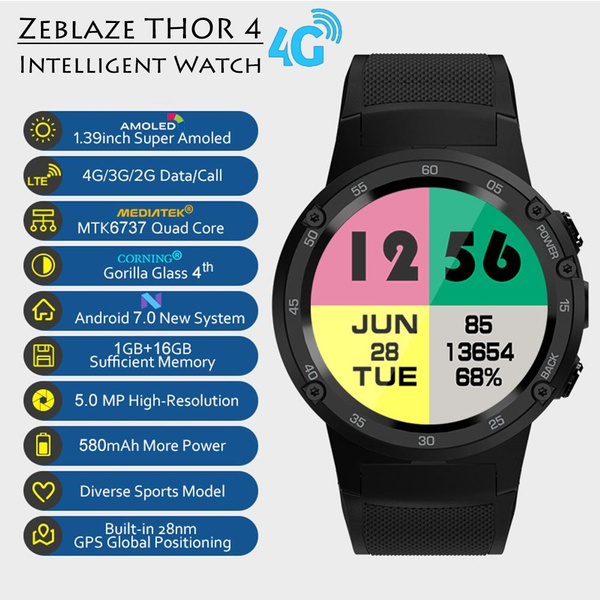 Zeblaze thor 4 outlet 4g smart watch phone