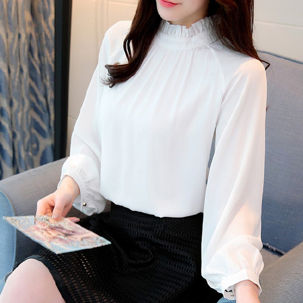 Elegant cheap chiffon blouses