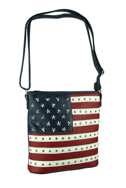 Zeckos Stars and Stripes American Flag Style Concealed Carry Backpack 