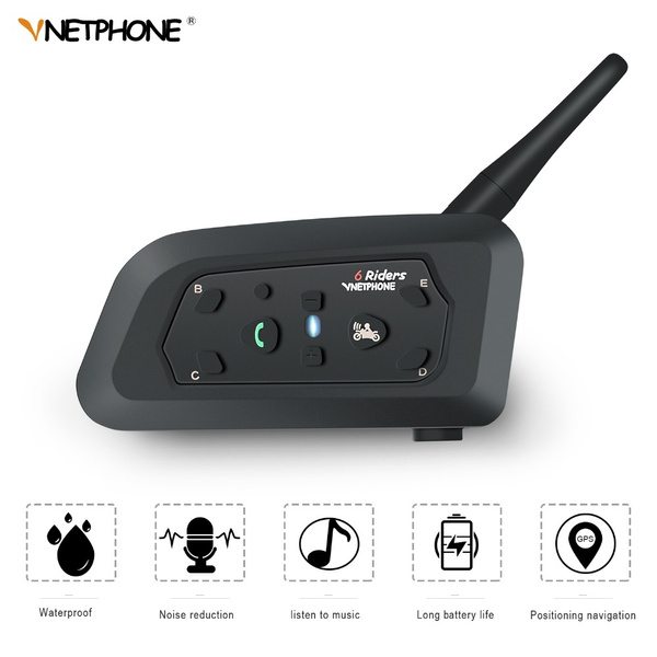 VnetPhone 1 set V6 Bluetooth Intercom Moto Motorcycle Helmet