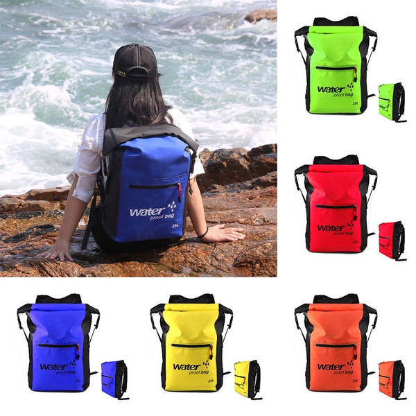 25L Waterproof Dry Bag Backpack Rucksack Canoe Kayak Surfing Storage Pack Raft 