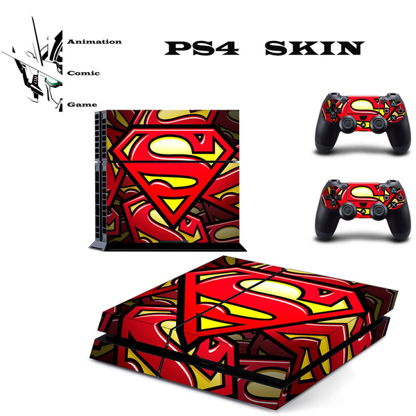 Skin Ps4 PRO - SUPERMAN - limited edition DECAL COVER ADESIVA Playstation 4  Slim SONY BUNDLE