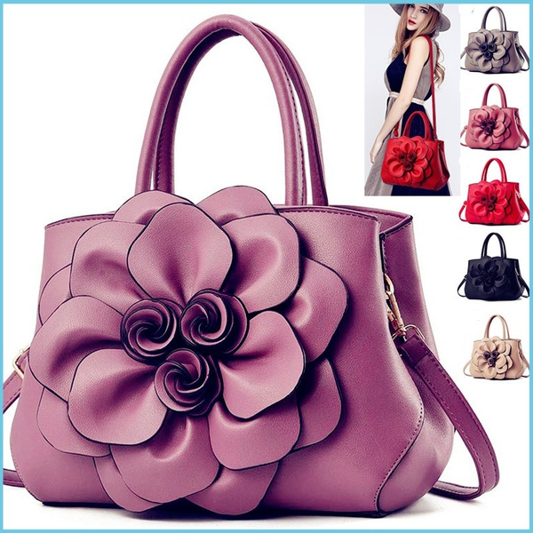 3D Rose leather bag / Rose decorated Clutch Bag / Rose Aesthetic Bags