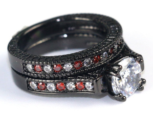 blackgoldring, Vintage, Engagement, wedding ring