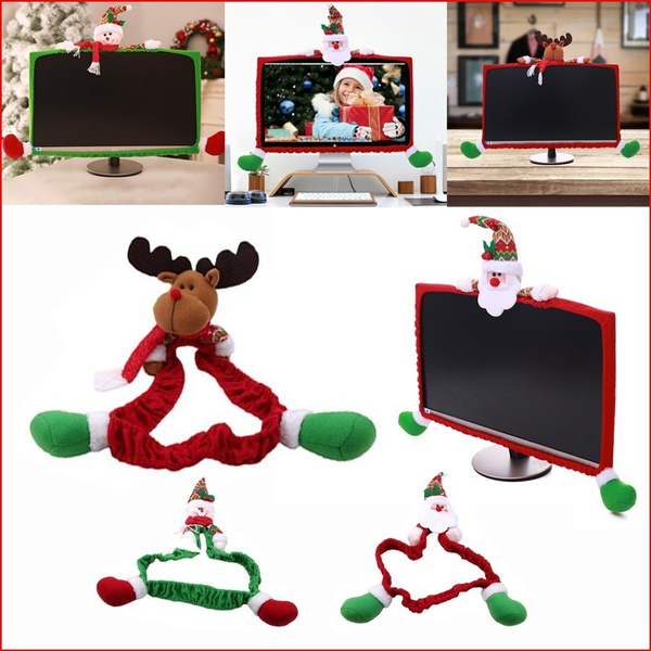Computer Monitor Computer Cover Christmas Decoration Supplies Decorations
